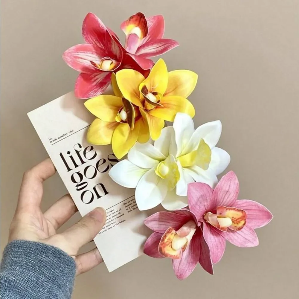 Pink Orchid Flower Hair Clip A1610
